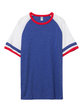 Alternative Unisex Slapshot Vintage Jersey  T-Shirt VIN ROYL/ WH/ RD OFFront