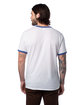 Alternative Unisex Keeper Ringer T-Shirt WHITE/ VNT ROY ModelBack