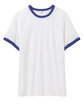 Alternative Unisex Keeper Ringer T-Shirt WHITE/ VNT ROY FlatFront