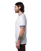Alternative Unisex Keeper Ringer T-Shirt WHITE/ VNT ROY ModelSide