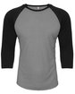 Next Level Apparel Unisex CVC Three-Quarter Sleeve Raglan Baseball T-Shirt  FlatFront