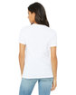 Bella + Canvas Ladies' Relaxed Jersey V-Neck T-Shirt WHITE ModelBack