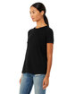 Bella + Canvas Ladies' Relaxed Triblend T-Shirt SOLID BLK TRBLND ModelQrt