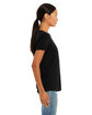 Bella + Canvas Ladies' Relaxed Triblend T-Shirt SOLID BLK TRBLND ModelSide