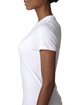 Next Level Ladies' CVC T-Shirt WHITE ModelSide