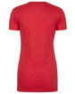 Next Level Apparel Ladies' CVC Deep V-Neck T-Shirt RED FlatBack