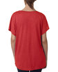 Next Level Apparel Ladies' Triblend Dolman T-Shirt VINTAGE RED ModelBack