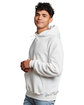 Russell Athletic Unisex Dri-Power Hooded Sweatshirt WHITE ModelSide