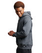 Russell Athletic Unisex Dri-Power Hooded Sweatshirt BLACK HEATHER ModelSide