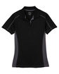 Extreme Ladies' Eperformance™ Fuse Snag Protection Plus Colorblock Polo BLACK/ CARBON FlatFront