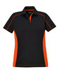 Extreme Ladies' Eperformance™ Fuse Snag Protection Plus Colorblock Polo BLACK/ ORANGE OFFront