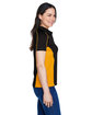 Extreme Ladies' Eperformance™ Fuse Snag Protection Plus Colorblock Polo BLK/ CMPS GOLD ModelSide