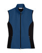 North End Ladies' Three-Layer Light Bonded Performance Soft Shell Vest REGATA BLUE FlatFront