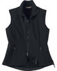 North End Ladies' Three-Layer Light Bonded Performance Soft Shell Vest BLACK OFFront