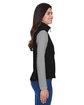 North End Ladies' Three-Layer Light Bonded Performance Soft Shell Vest BLACK ModelSide