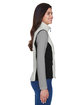 North End Ladies' Three-Layer Light Bonded Performance Soft Shell Vest NATURAL STONE ModelSide