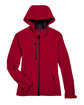 North End Ladies' Prospect Two-Layer Fleece Bonded Soft Shell Hooded Jacket MOLTEN RED FlatFront