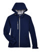 North End Ladies' Prospect Two-Layer Fleece Bonded Soft Shell Hooded Jacket CLASSIC NAVY FlatFront