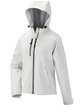 North End Ladies' Prospect Two-Layer Fleece Bonded Soft Shell Hooded Jacket CRYSTAL QUARTZ OFFront