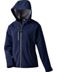North End Ladies' Prospect Two-Layer Fleece Bonded Soft Shell Hooded Jacket CLASSIC NAVY OFFront