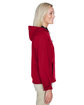North End Ladies' Prospect Two-Layer Fleece Bonded Soft Shell Hooded Jacket MOLTEN RED ModelSide