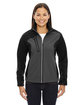 North End Ladies' Terrain Colorblock Soft Shell with Embossed Print  