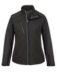North End Ladies' Terrain Colorblock Soft Shell with Embossed Print BLACK OFFront