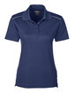 Core 365 Ladies' Radiant Performance Piqué Polo with Reflective Piping CLASSIC NAVY OFFront