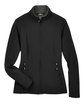 Core365 Ladies' Cruise Two-Layer Fleece Bonded Soft Shell Jacket BLACK FlatFront