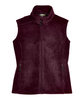 Core365 Ladies' Journey Fleece Vest BURGUNDY FlatFront