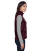 Core365 Ladies' Journey Fleece Vest BURGUNDY ModelSide