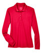 Core365 Ladies' Pinnacle Performance Long-Sleeve Piqué Polo CLASSIC RED FlatFront