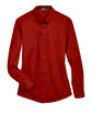 Core 365 Ladies' Operate Long-Sleeve Twill Shirt CLASSIC RED FlatFront