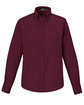 Core 365 Ladies' Operate Long-Sleeve Twill Shirt BURGUNDY OFFront
