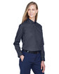 Core 365 Ladies' Operate Long-Sleeve Twill Shirt CARBON ModelQrt