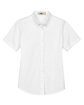 Core365 Ladies' Optimum Short-Sleeve Twill Shirt WHITE FlatFront