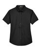 Core365 Ladies' Optimum Short-Sleeve Twill Shirt BLACK FlatFront