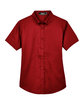 Core365 Ladies' Optimum Short-Sleeve Twill Shirt CLASSIC RED FlatFront