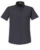 Core365 Ladies' Optimum Short-Sleeve Twill Shirt CARBON OFFront