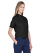 Core365 Ladies' Optimum Short-Sleeve Twill Shirt BLACK ModelQrt