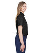 Core365 Ladies' Optimum Short-Sleeve Twill Shirt BLACK ModelSide
