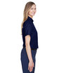 Core365 Ladies' Optimum Short-Sleeve Twill Shirt CLASSIC NAVY ModelSide