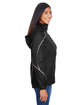 North End Ladies' Angle 3-in-1 Jacket with Bonded Fleece Liner BLACK ModelSide