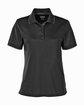 Core 365 Ladies' Motive Performance Piqué Polo with Tipped Collar BLACK/ CARBON OFFront