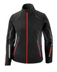 North End Ladies' Pursuit Three-Layer Light Bonded Hybrid Soft Shell Jacket with Laser Perforation  OFFront
