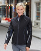 North End Ladies' Pursuit Three-Layer Light Bonded Hybrid Soft Shell Jacket with Laser Perforation  Lifestyle