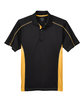 Extreme Men's Eperformance™ Fuse Snag Protection Plus Colorblock Polo BLK/ CMPS GOLD FlatFront