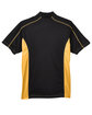Extreme Men's Tall Eperformance™ Fuse Snag Protection Plus Colorblock Polo BLK/ CMPS GOLD FlatBack
