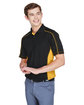 Extreme Men's Tall Eperformance™ Fuse Snag Protection Plus Colorblock Polo BLK/ CMPS GOLD ModelQrt