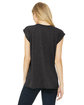Bella + Canvas Ladies' Flowy Muscle T-Shirt with Rolled Cuff DARK GRY HEATHER ModelBack